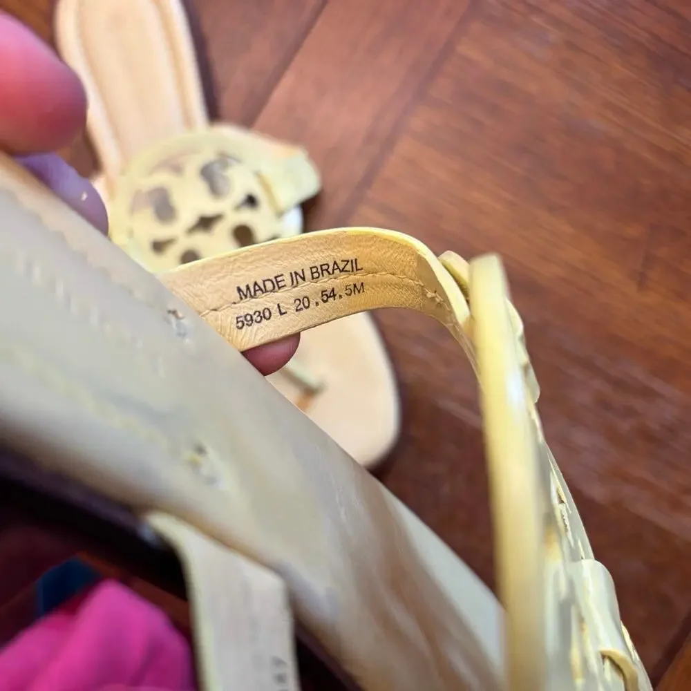 Tory Burch Miller Thong Sandal Yellow Size 5.5 Style 5930